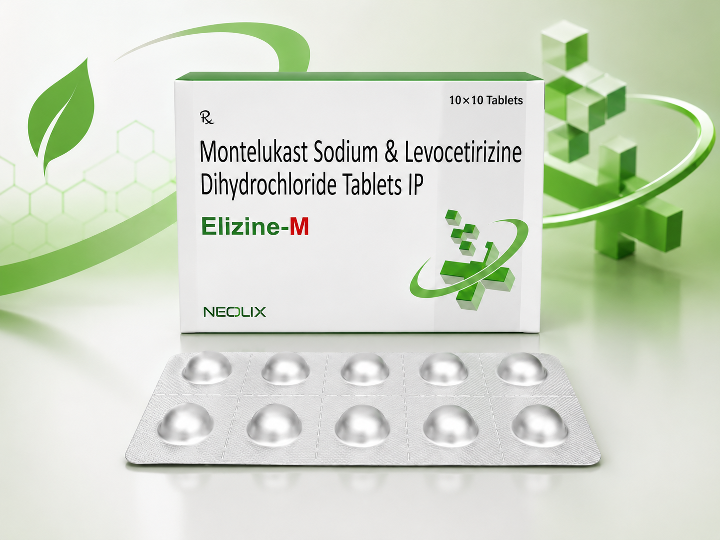 Elizine-M tablets pack — Montelukast Sodium and Levocetirizine