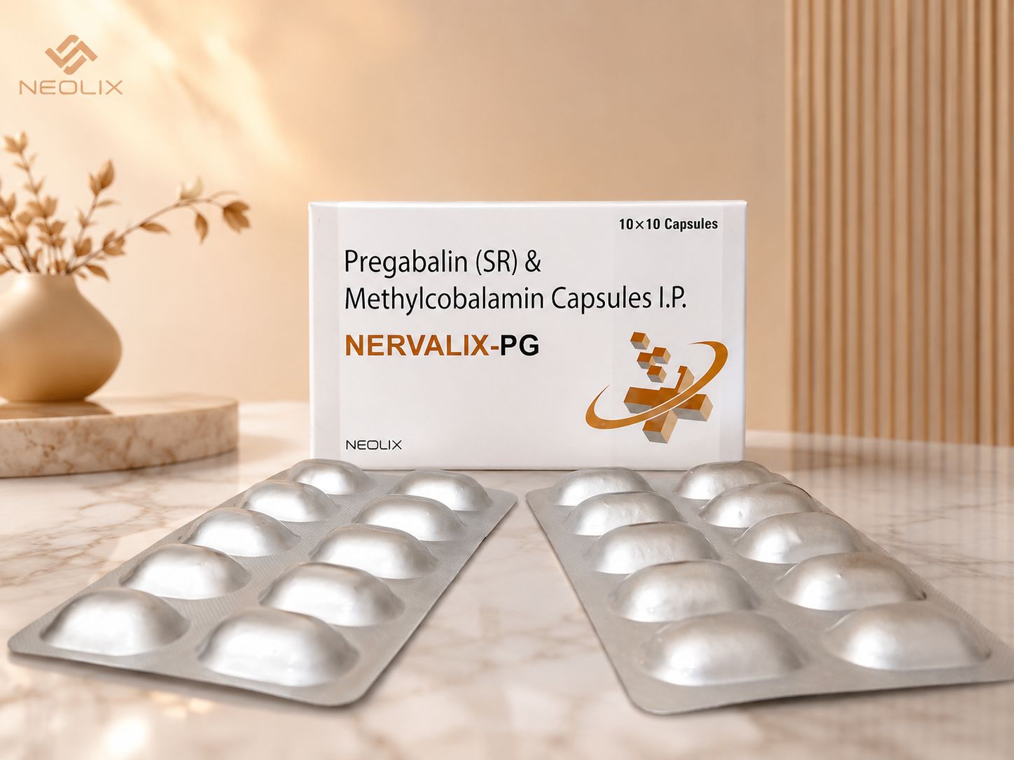 Nervalix-PG capsules pack — Pregabalin SR and Methylcobalamin IP