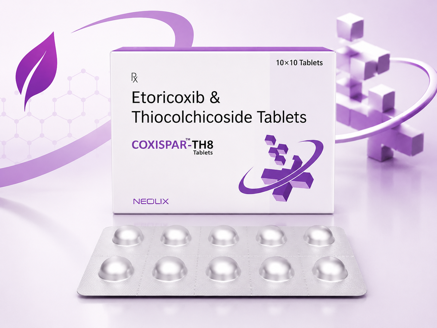 Coxispar-TH8 tablets pack — Etoricoxib and Thiocolchicoside